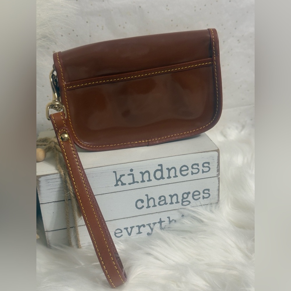 Dooney & Bourke Brown Clutch with Wristlet - Picture 2 of 9